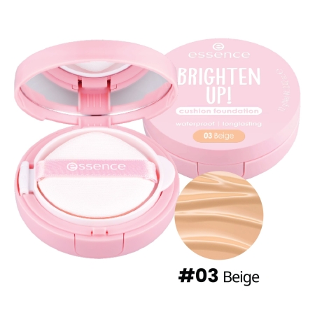 Phấn nước nâng tone, giữ ẩm, kháng nước bền màu ESSENCE Brighten Up! cushion foundation 12g
