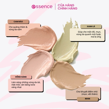 Bảng triệt sắc 4 ô ESSENCE CORRECT & CONCEAL Colour Correcting Palette 4,4g
